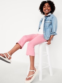 View large product image 3 of 3. High-Waisted Kick Flare Leggings for Girls