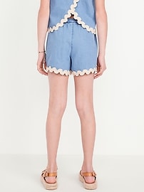 Image number 2 showing, Chambray Shorts for Girls