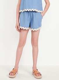 Image number 1 showing, Chambray Shorts for Girls