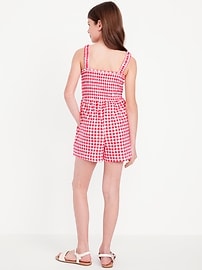 Image number 2 showing, Sleeveless Smocked Romper for Girls