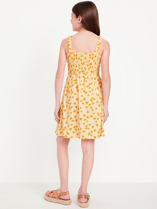 View large product image 2 of 2. Fit & Flare Sleeveless Smocked Dress for Girls