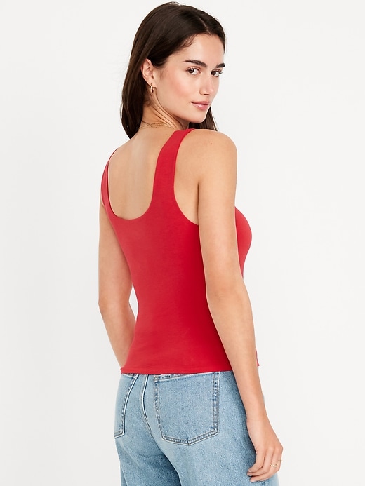 Image number 2 showing, Double-Layer Scoop-Neck Tank Top