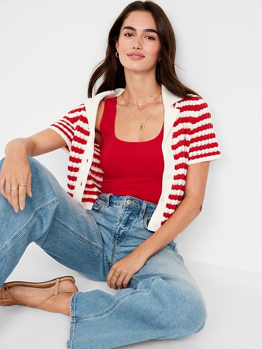 Image number 3 showing, Double-Layer Scoop-Neck Tank Top