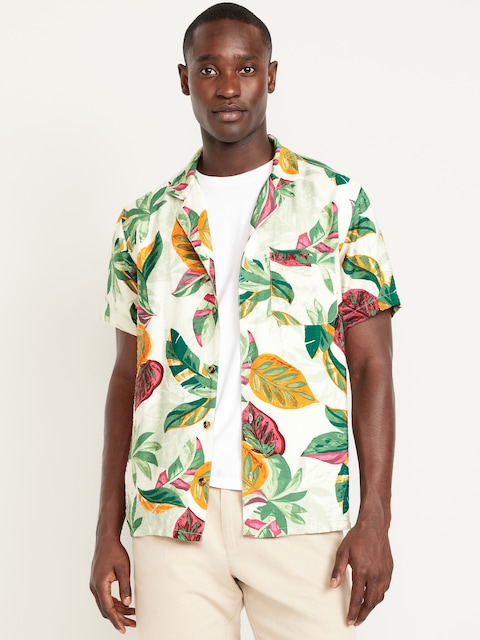 Short-Sleeve Printed Camp Shirt