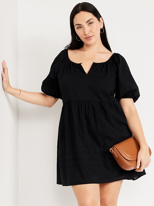 Image number 3 showing, Pleated Mini Swing Dress