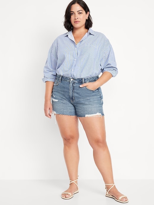 Image number 7 showing, High-Waisted Rigid OG Jean Cut-Off Shorts -- 3-inch inseam