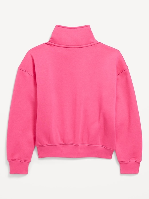 Image number 4 showing, Oversized Quarter-Zip Sweatshirt for Girls