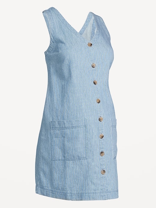 Image number 5 showing, Maternity Sleeveless Jean Mini Dress