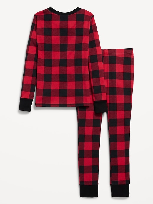 View large product image 2 of 4. Printed Snug-Fit Graphic Pajama Set for Girls