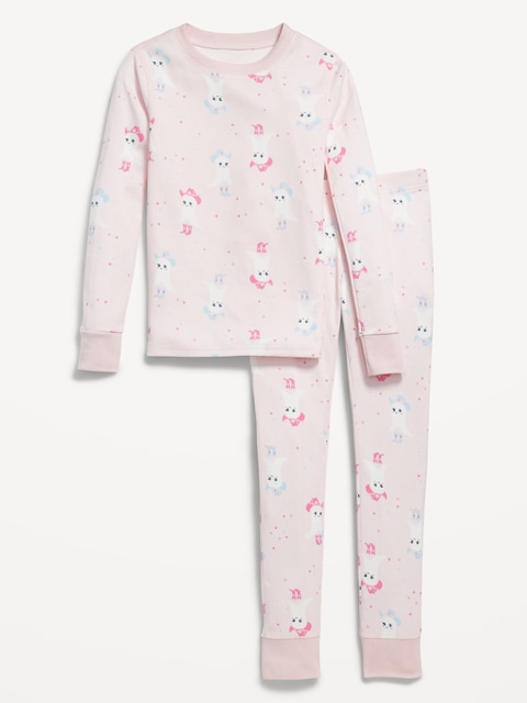 Printed Snug-Fit Graphic Pajama Set for Girls
