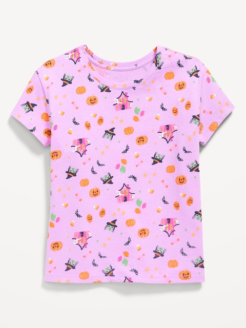Printed Softest Short-Sleeve T-Shirt for Girls - Multi