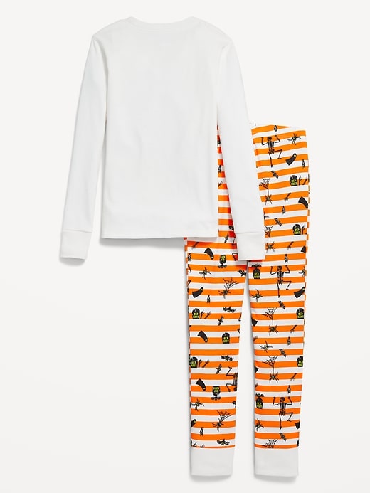 View large product image 2 of 3. Gender-Neutral Snug-Fit Graphic Pajama Set for Kids