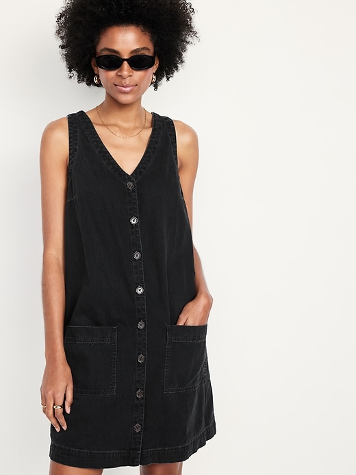 Image number 5 showing, Sleeveless Button-Front Mini Dress