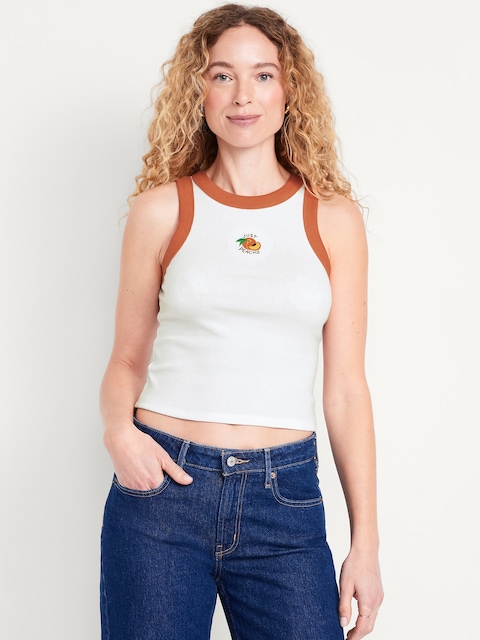 Camisole moulante à imprimé