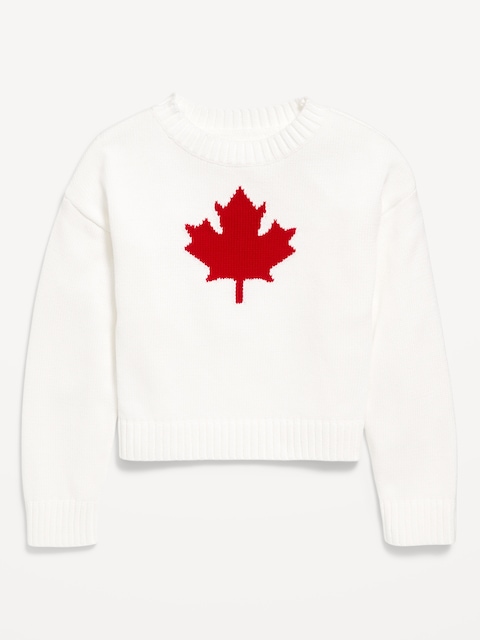 Long-Sleeve Graphic Sweater for Girls