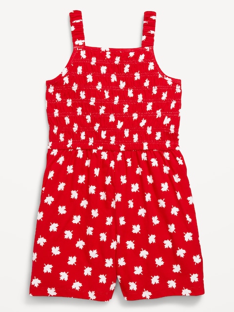 Sleeveless Smocked Romper for Girls