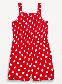 Image number 1 showing, Sleeveless Smocked Romper for Girls
