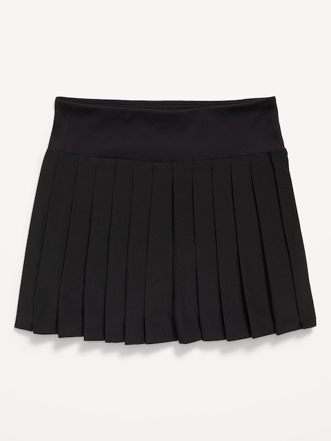 High-Waisted Pleated Performance Skort for Girls