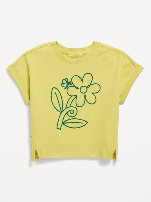 View large product image 1 of 1. Short Dolman-Sleeve Graphic T-Shirt for Toddler Girls