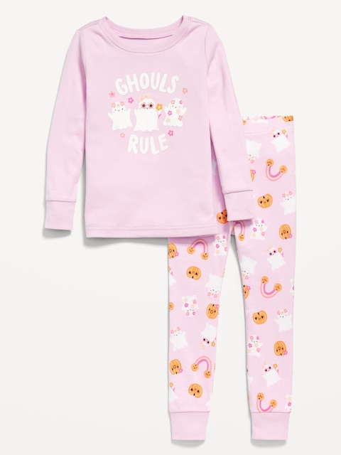 Printed Snug-Fit Pajama Set for Toddler & Baby