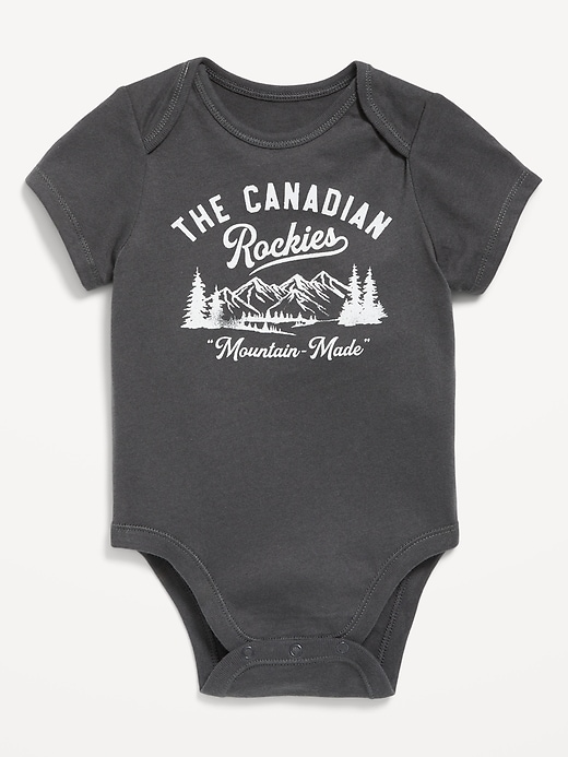 View large product image 1 of 2. Short-Sleeve Canada Graphic Bodysuit for Baby
