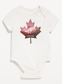 Image number 1 showing, Short-Sleeve Canada Graphic Bodysuit for Baby