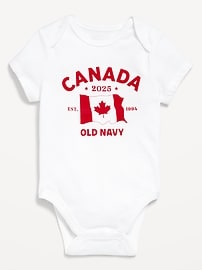 Image number 1 showing, Short-Sleeve Canada Logo-Graphic Bodysuit for Baby