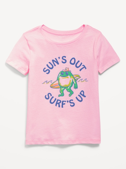 T-shirt à manches courtes à imprimé pour fille - Rose