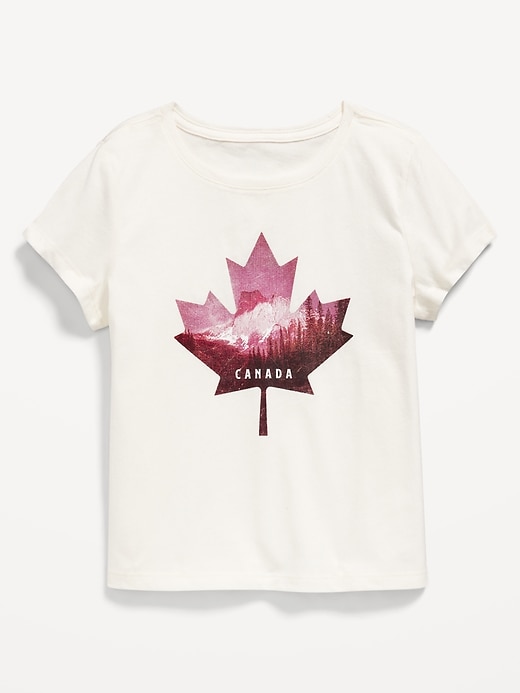 View large product image 1 of 1. Short-Sleeve Canada Graphic T-Shirt for Girls