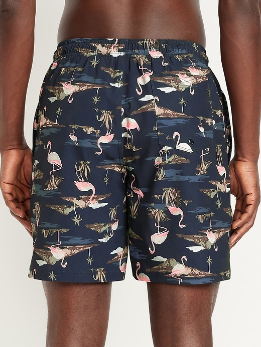Image number 2 showing, Printed Swim Trunks -- 7-inch inseam