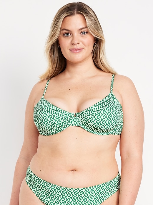 Image number 7 showing, Textured Underwire Balconette Swim Top