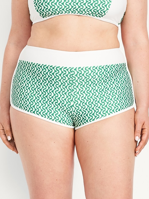 Image number 7 showing, High-Waisted Matte Swim Shorts