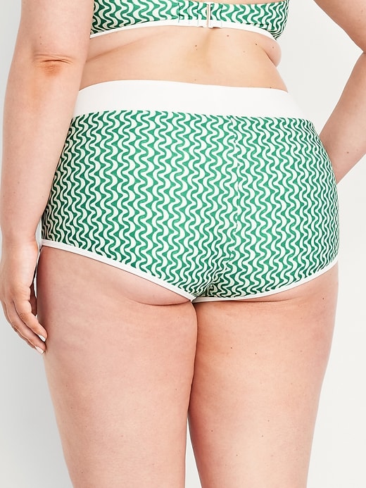 Image number 8 showing, High-Waisted Matte Swim Shorts