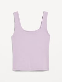 Double-Layer Scoop-Neck Tank Top