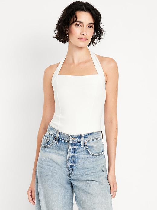 Image number 1 showing, Double-Layer Halter Top