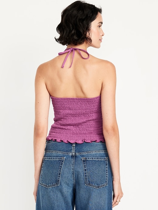 Image number 2 showing, Sleeveless Smocked Crop Top