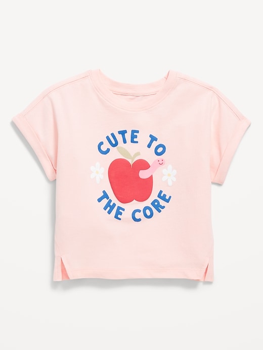 View large product image 1 of 2. Short Dolman-Sleeve Graphic T-Shirt for Toddler Girls
