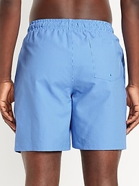 L'image numéro 2 présente Short de baignade en tissu gaufré, entrejambe de 18 cm