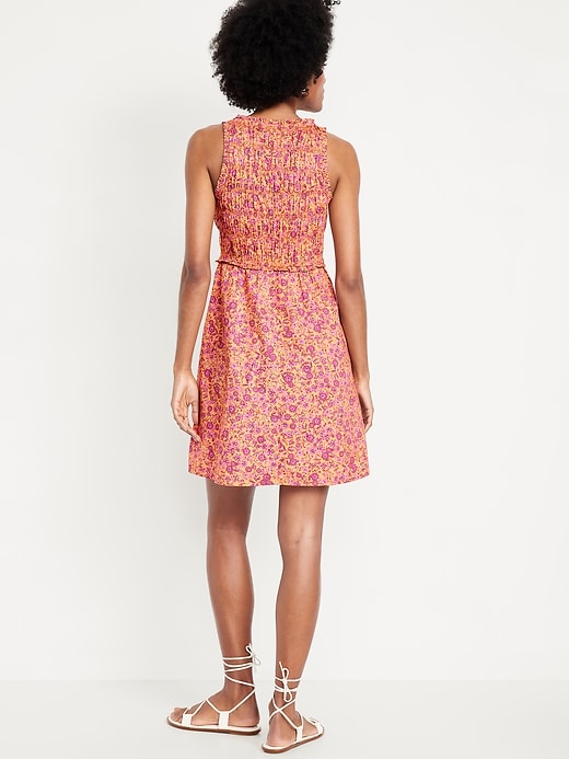 Image number 2 showing, Fit & Flare Smocked-Top Mini Dress
