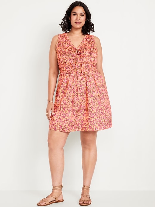 Image number 5 showing, Fit & Flare Smocked-Top Mini Dress