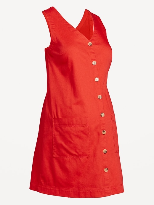 Image number 8 showing, Maternity Sleeveless Jean Mini Dress