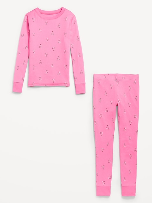 Image number 3 showing, Printed Snug-Fit Graphic Pajama Set for Girls