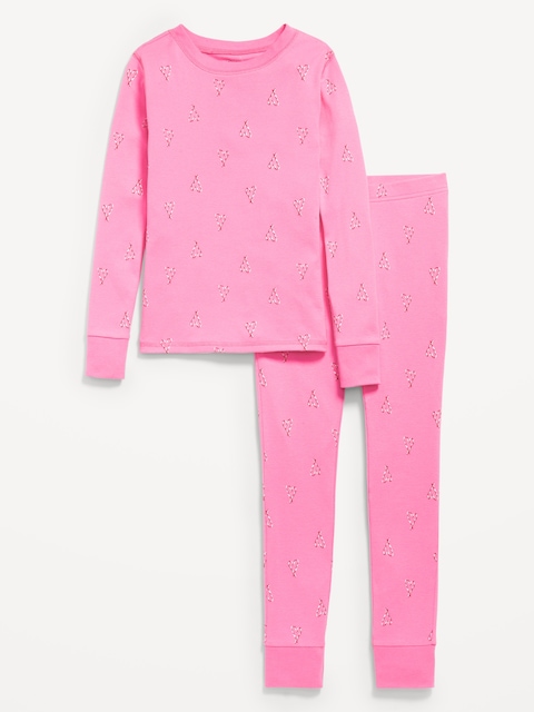 Printed Snug-Fit Graphic Pajama Set for Girls