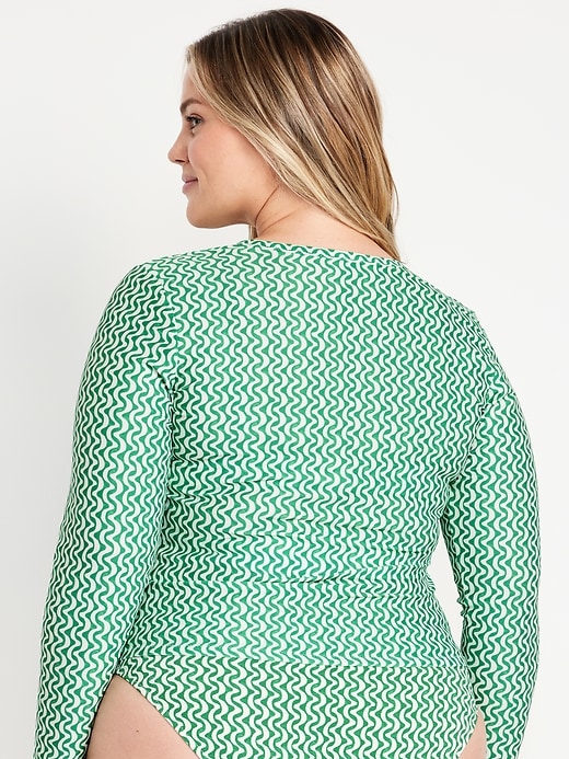 Image number 8 showing, Long-Sleeve Matte Rashguard Swim Top