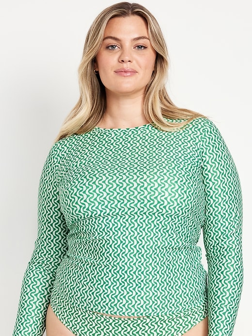 Image number 7 showing, Long-Sleeve Matte Rashguard Swim Top