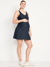 Image number 1 showing, Maternity Sleeveless PowerSoft Mini Skort Dress
