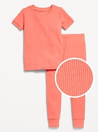 Image number 1 showing, Snug-Fit Ribbed Pajama Set for Toddler & Baby