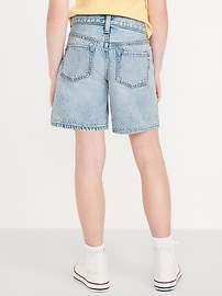 Image number 2 showing, High-Waisted Jean Midi Shorts for Girls