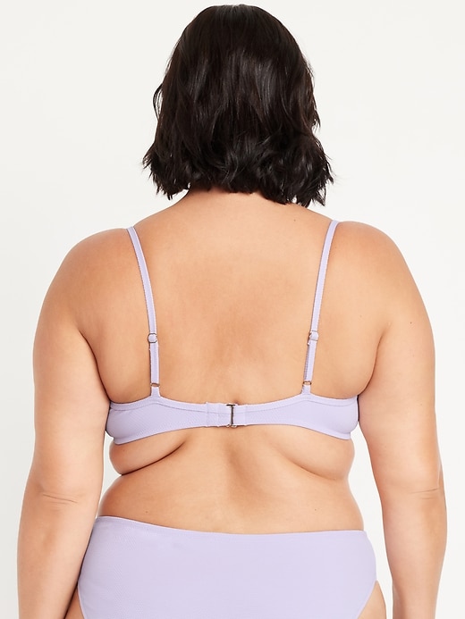 Image number 8 showing, Textured Underwire Balconette Swim Top