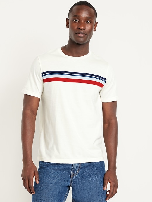 Image number 1 showing, Crew-Neck Striped T-Shirt